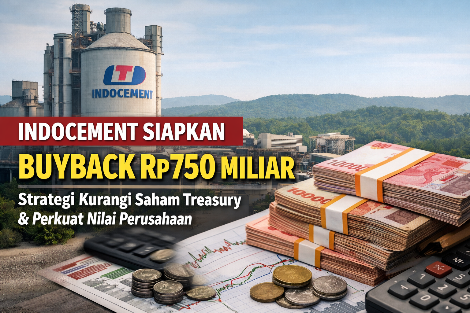 PT Indocement Tunggal Prakarsa Tbk kembali mengambil langkah strategis di pasar modal dengan menyiapkan aksi pembelian kembali saham (buyback) senilai hingga Rp750 miliar. Kebijakan ini menjadi bagian dari upaya perusahaan dalam menjaga stabilitas harga saham sekaligus meningkatkan kepercayaan investor.
